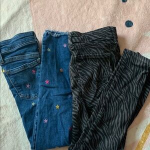 Colorful Star and Zebra Print Jeans